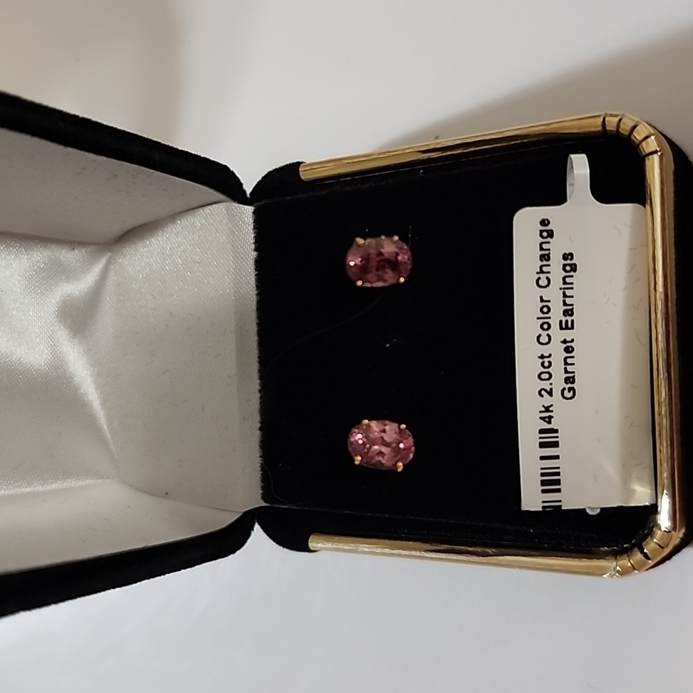 Color Change Garnet Earrings